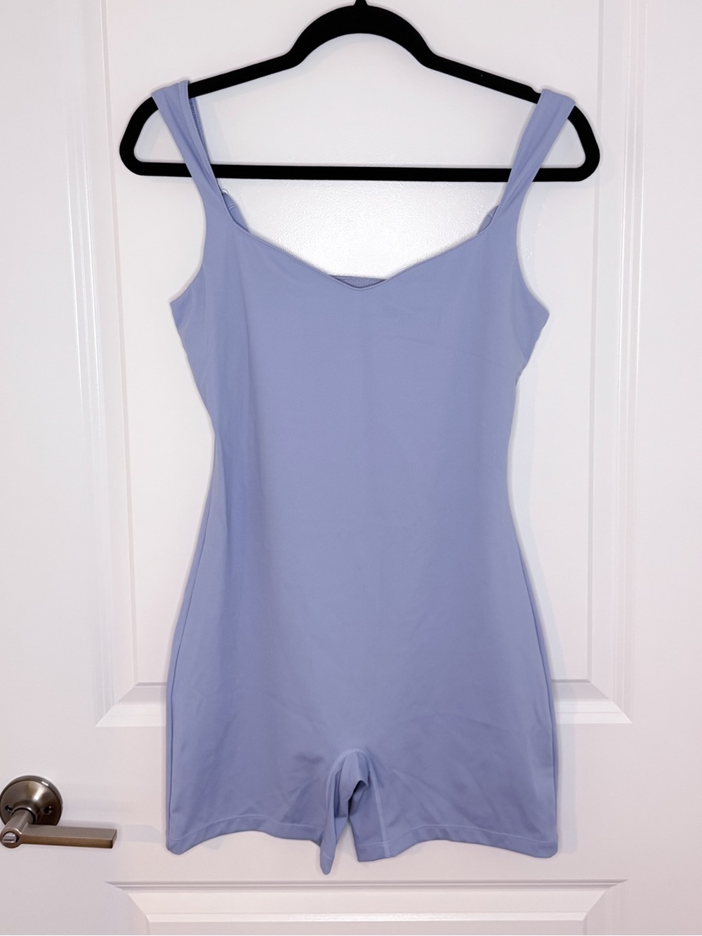 Lavender Sweetheart Neck Fitted Athletic Romper Unitard NWT Size Medium